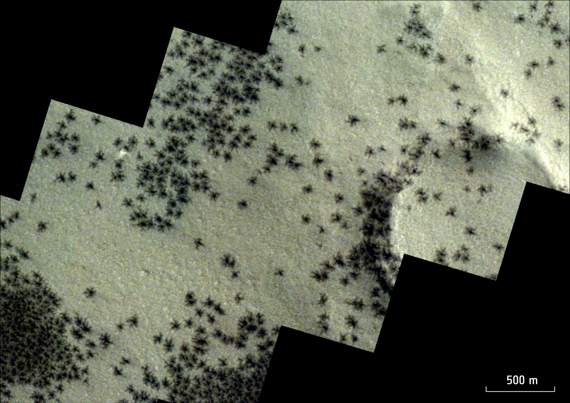 Studying spider features on Mars