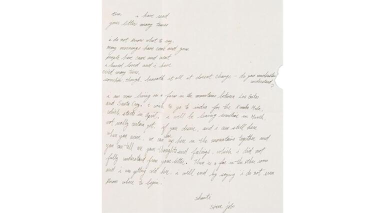 Steve Jobs’ın 18 yaşındayken yazdığı mektubu açık artırmaya çıkıyor