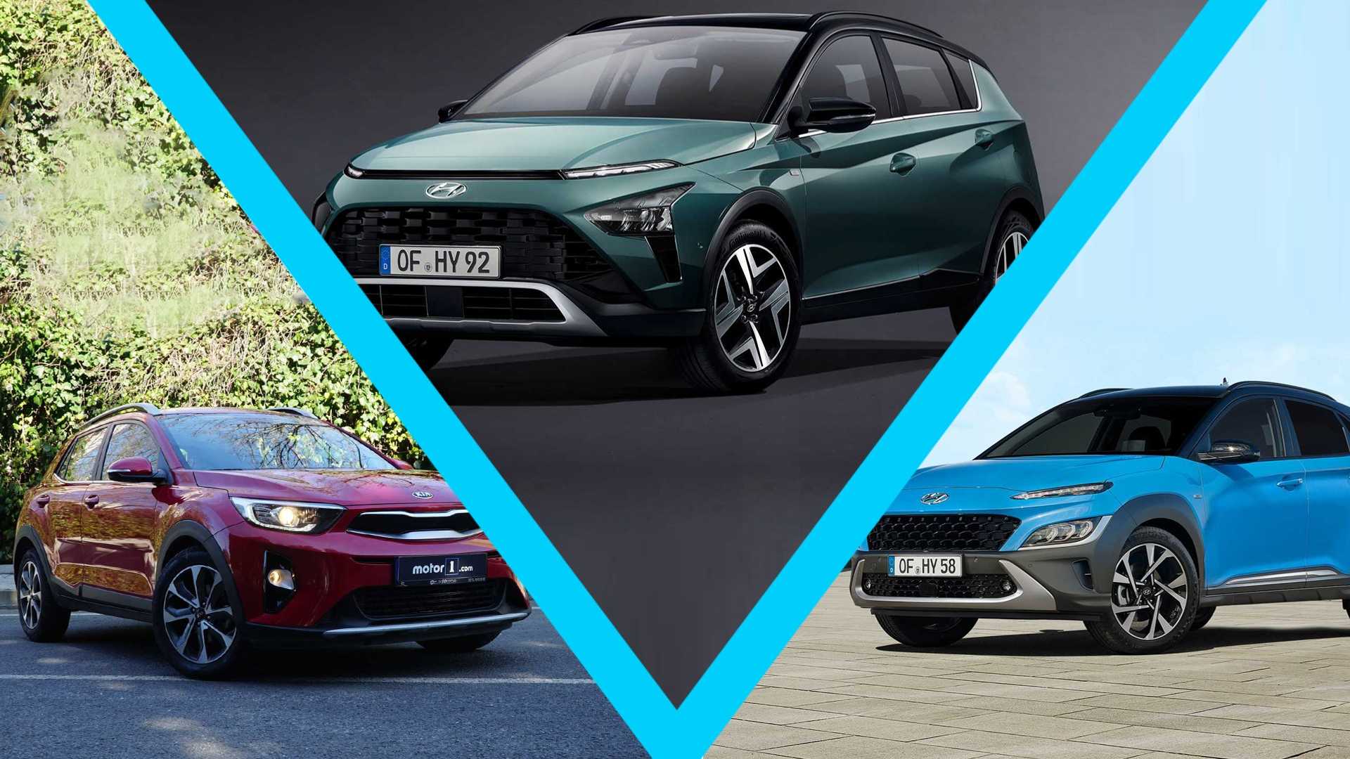 Hyundai Bayon vs Hyundai Kona vs Kia Stonic