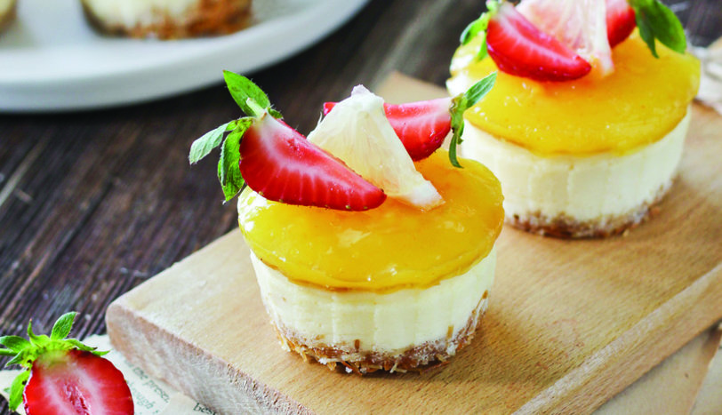 Limonlu ve Kadayıf Tabanlı Mini Cheesecake