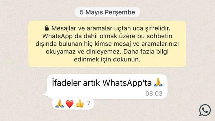 WhatsApp’tan mesajlara emoji ile tepki verme özelliği – Teknoloji Haberleri