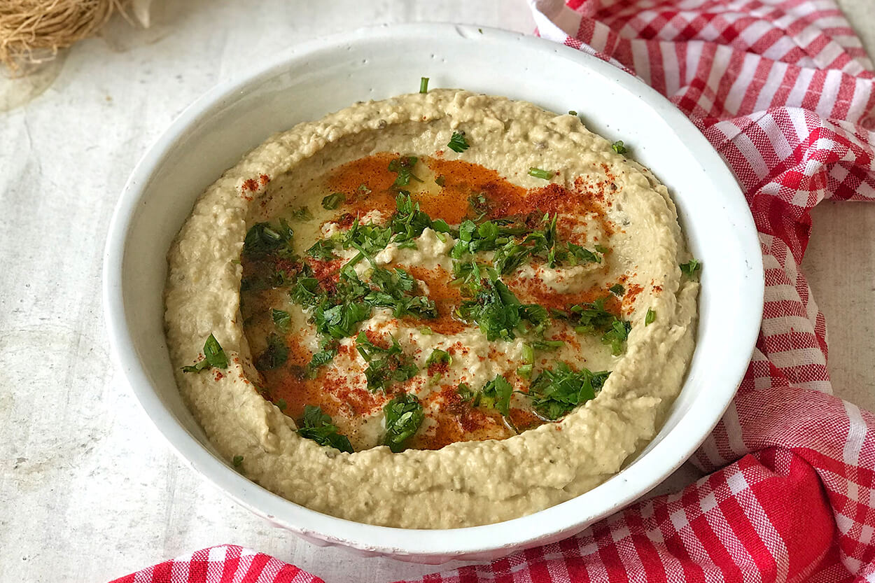 Köz Patlıcanlı Humus Tarifi