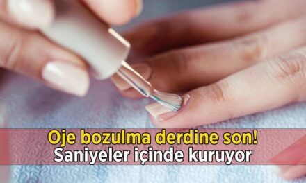 Oje bozulma derdine son! Saniyeler içinde kuruyor