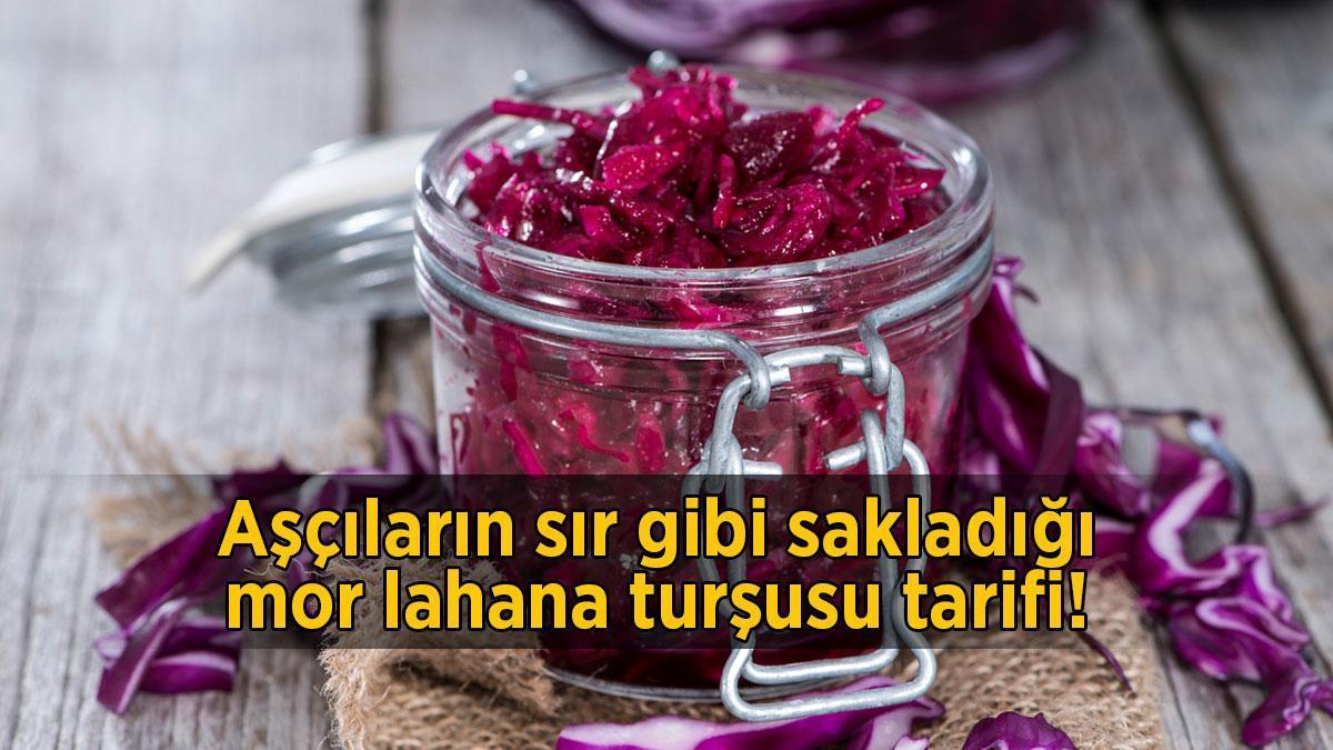 Aşçıların sır gibi sakladığı lokanta usulü mor lahana turşusu tarifi! Püf noktası suyunda saklı