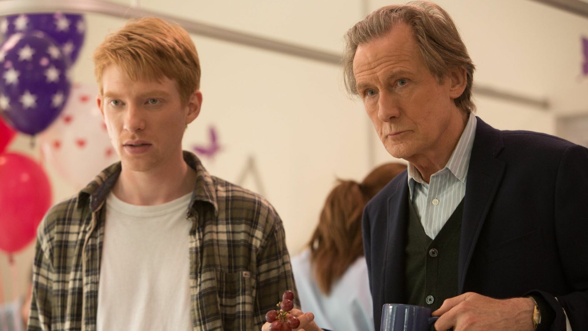 Domhnall Gleeson and Bill Nighy play father and son in "About Time."