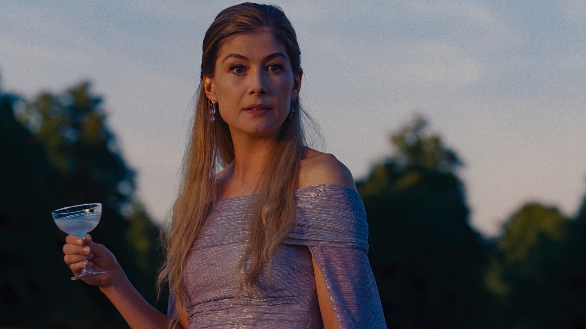 Rosamund Pike as Elspeth in "Saltburn."