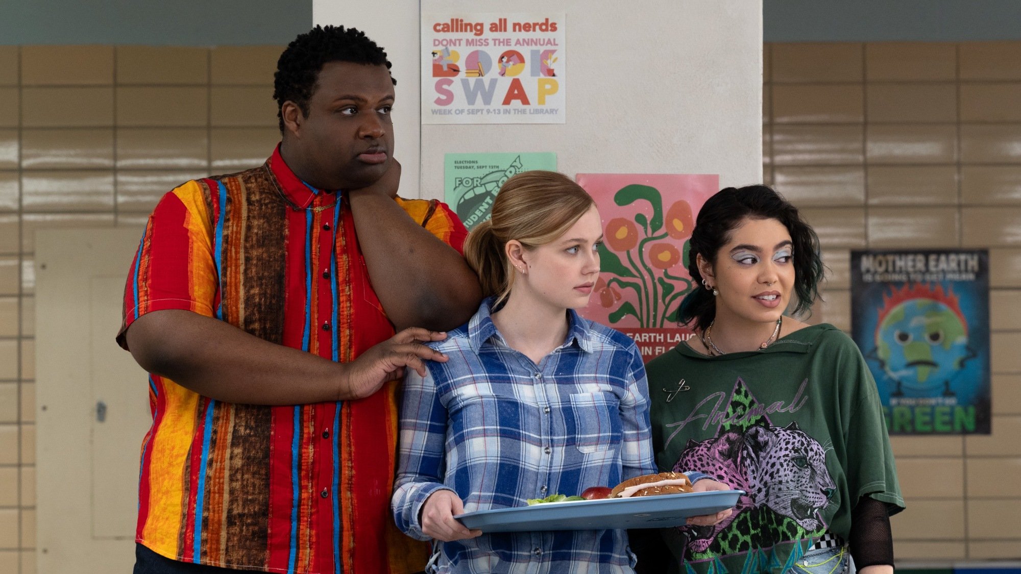 Jaquel Spivey plays Damian Hubbard, Angourie Rice plays Cady Heron and Auli'i Cravalho plays Janis ‘Imi’ike in "Mean Girls."