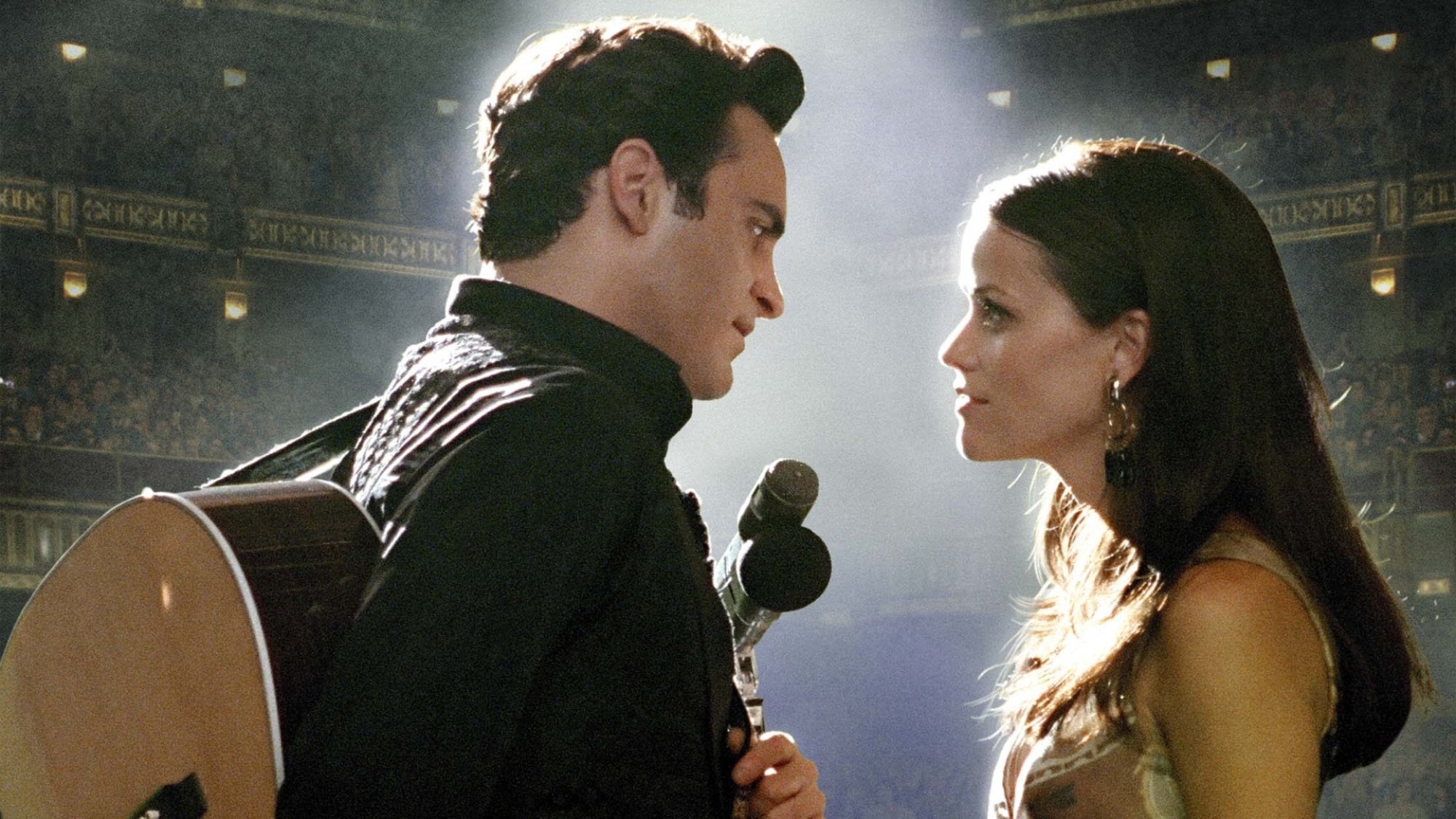 Joaquin Phoenix and Reese Witherspoon in "Walk the Line."