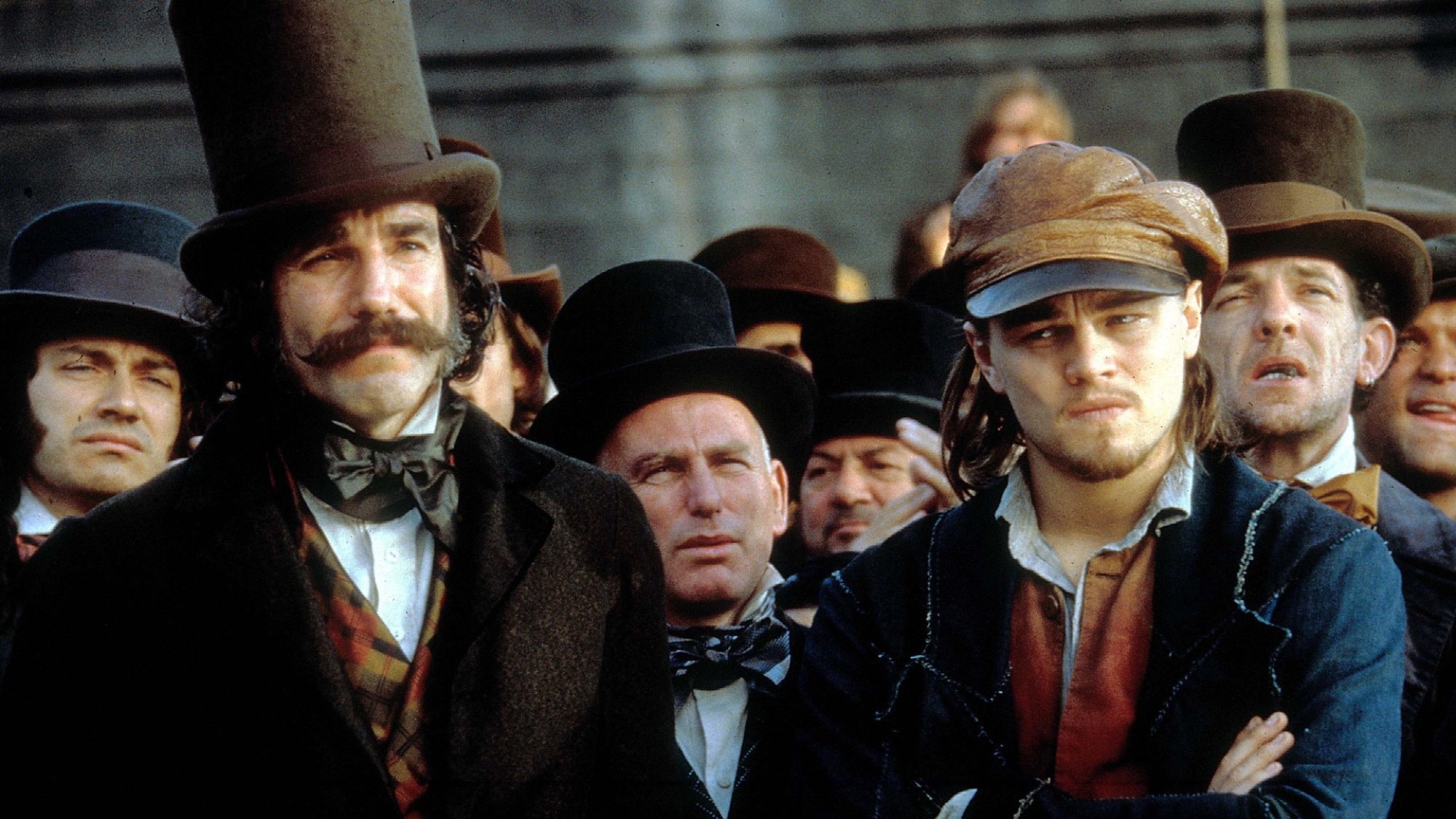 Daniel Day-Lewis and Leonardo Dicaprio in "Gangs of New York."