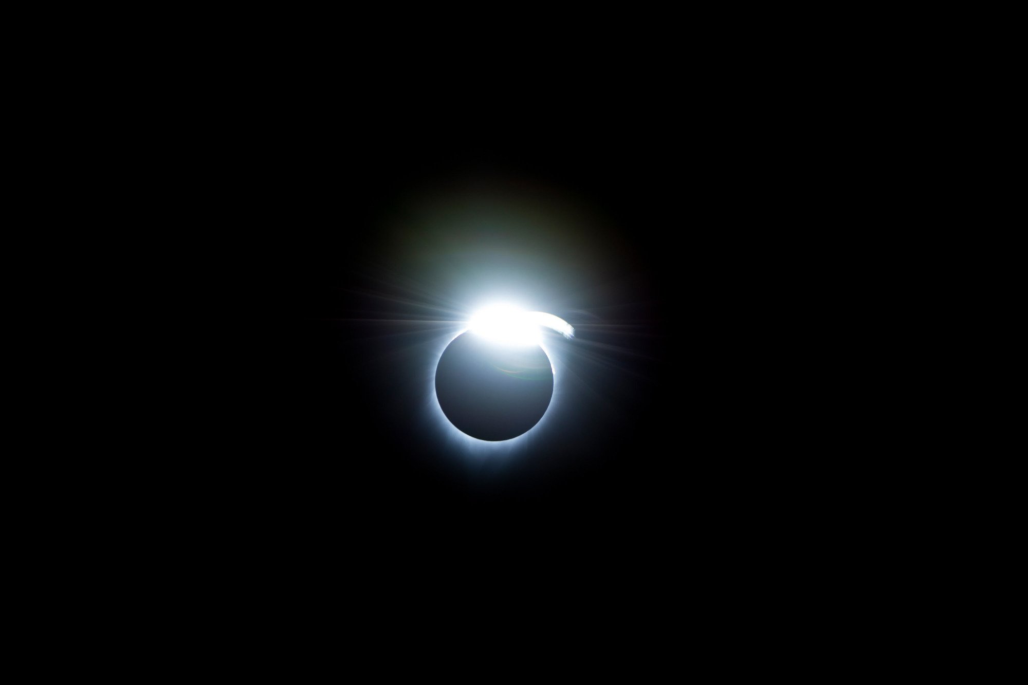 An image of the sun just before totality taken aboard NASA’s Gulfstream III jet in 2017.