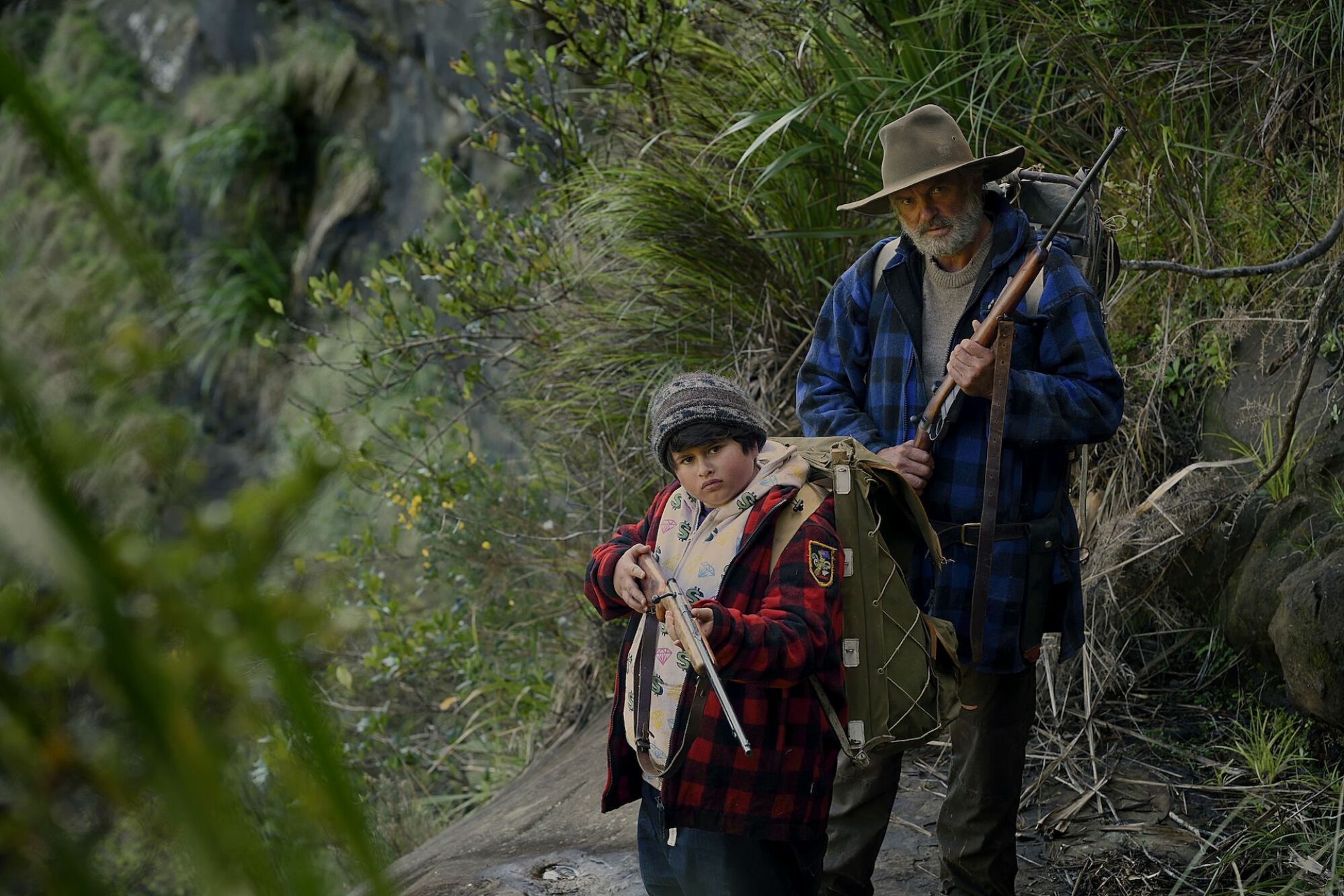 Ricky Baker and Hec in the wilderness.