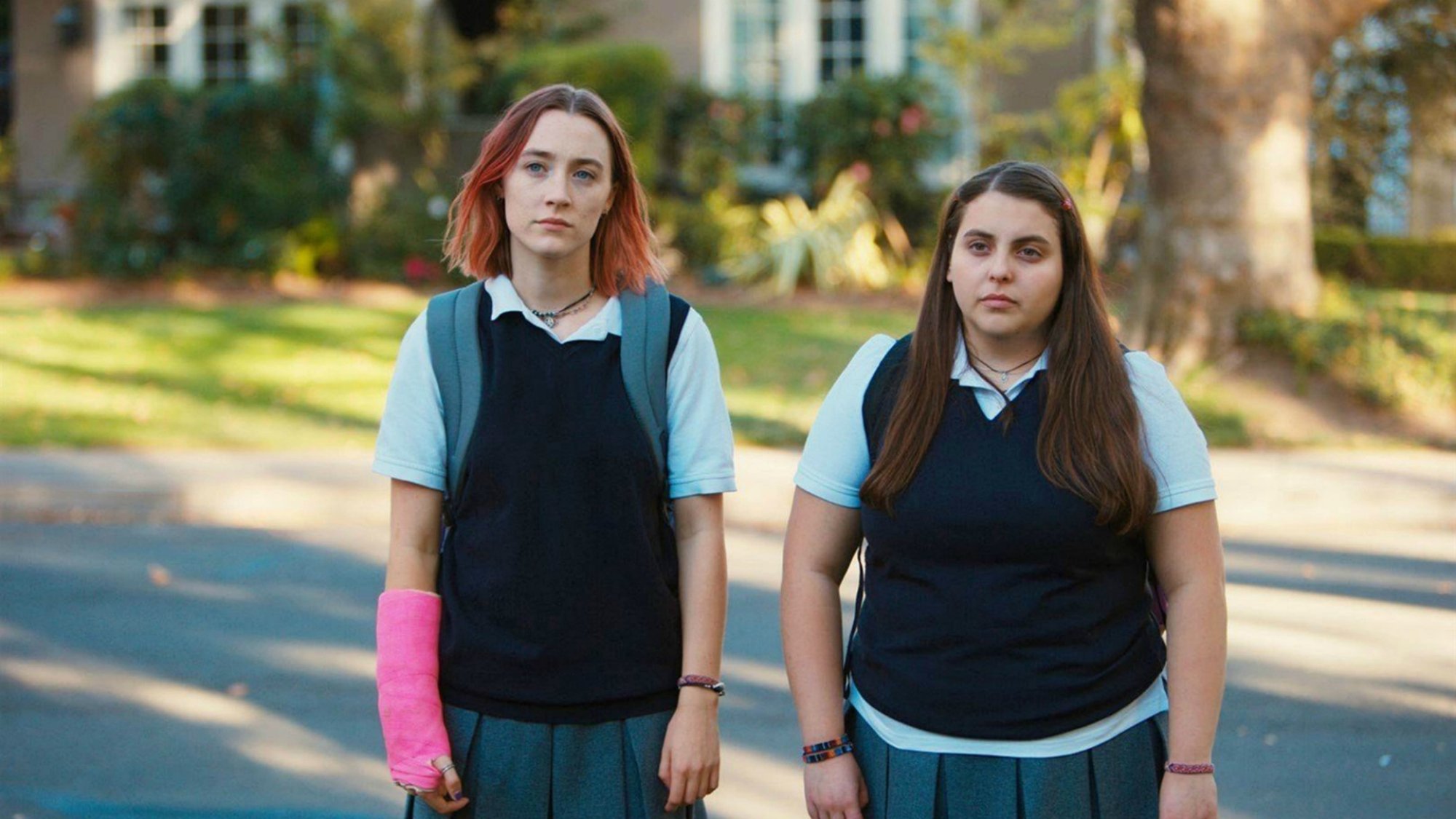 Saoirse Ronan and Beanie Feldstein in "Lady Bird."
