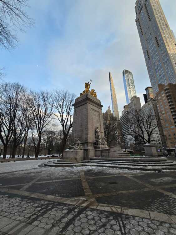 Galaxy AI 24 hr time lapse with Columbus Circle statue