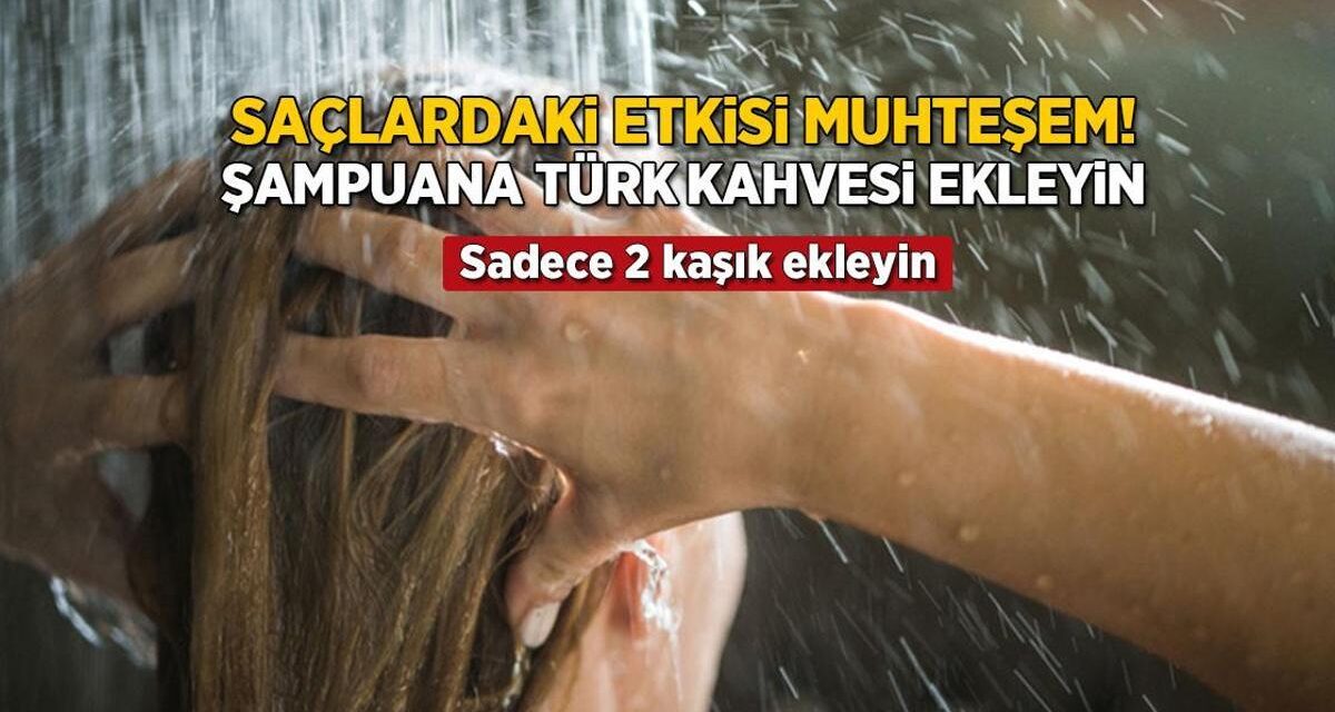 Saçlardaki etkisi muhteşem! Şampuana 2 kaşık Türk kahvesi ekleyince adeta coşturuyor