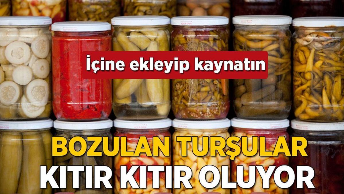 Turşucuların sır gibi sakladığı yöntem! Bozulup yumuşasa bile kıtır kıtır oluyor