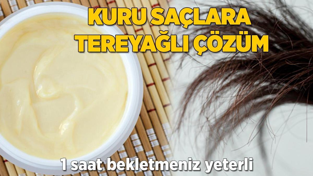 Kuru saçlara tereyağlı bakım! 1 saat bekletince sonuca inanamayacaksınız
