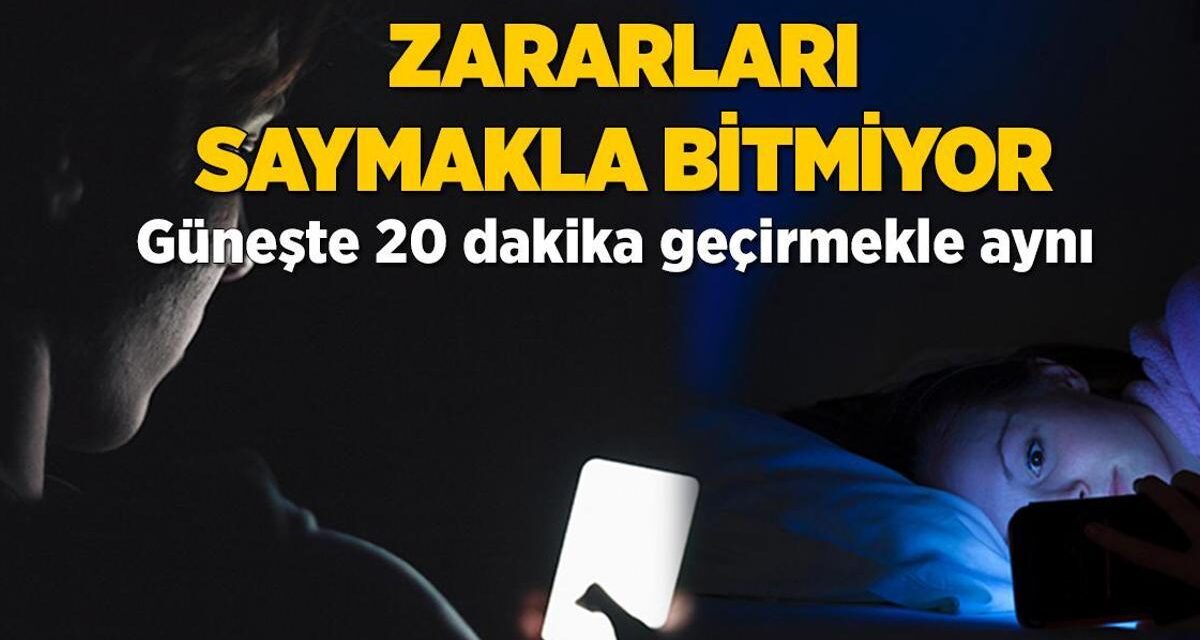 Zararı güneş altında 20 dakika geçirmekle aynı! Mavi ışığın çaresi gece serumu