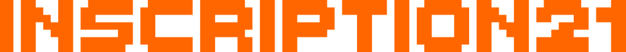A graphic of the words "Inscription21" in orange.