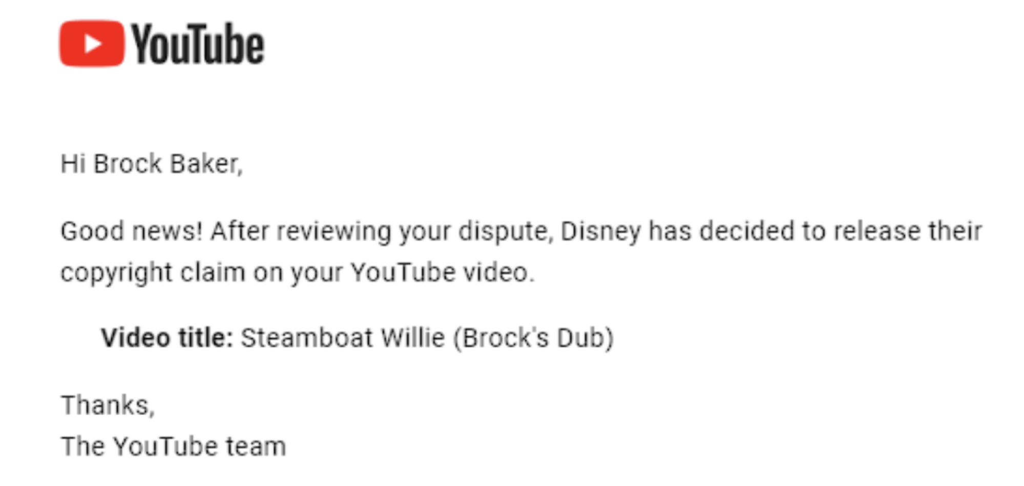 Disney releases "Steamboat Willie" copyright claim