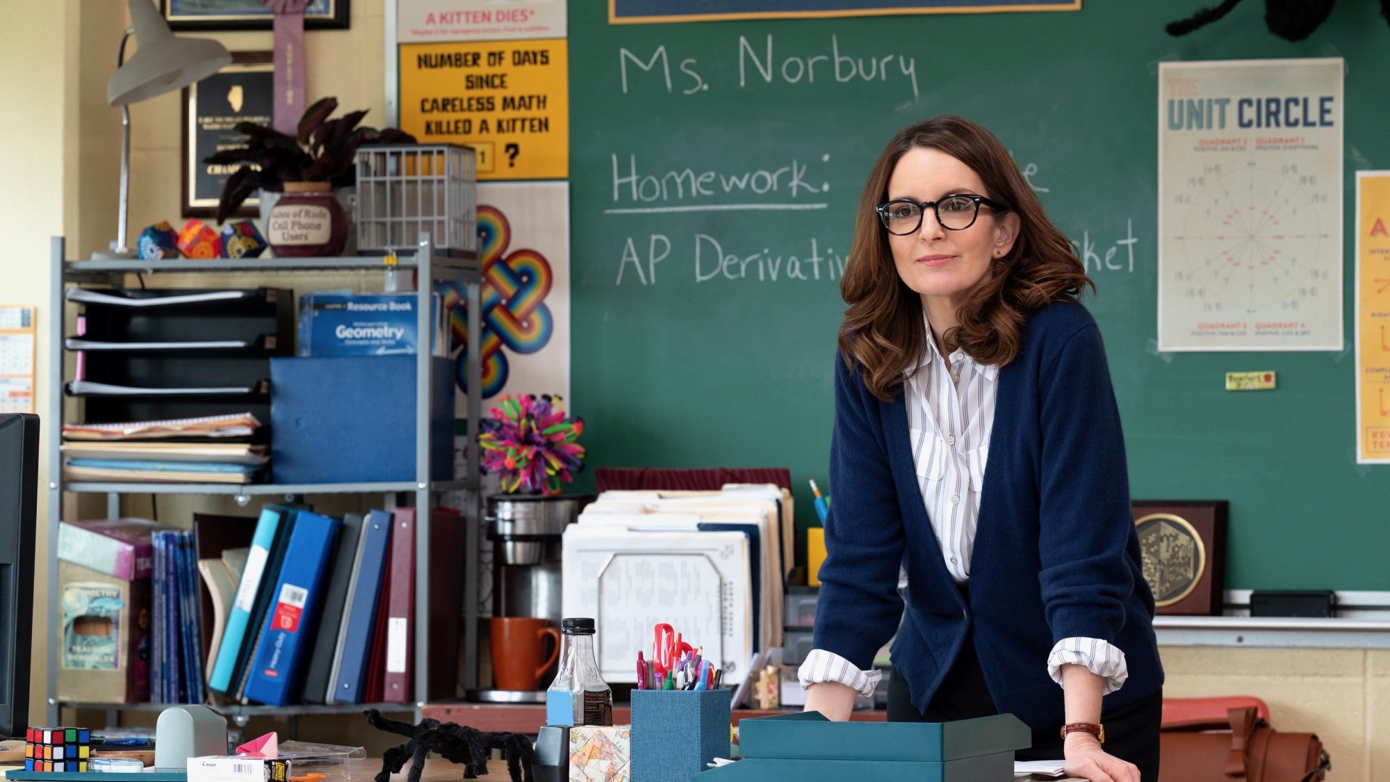 Tina Fey as Ms. Norbury in "Mean Girls" (2024). 