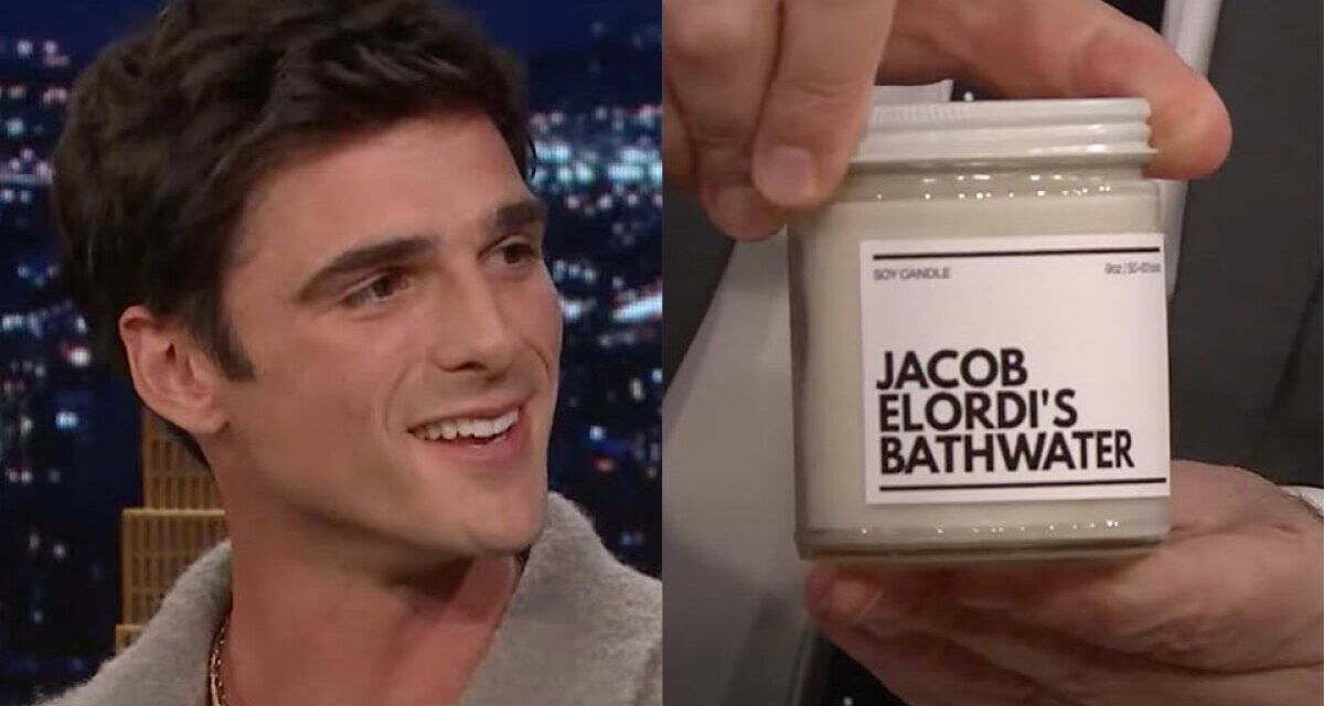 Jacob Elordi reacts to a ‘Jacob Elordi’s Bathwater’ candle