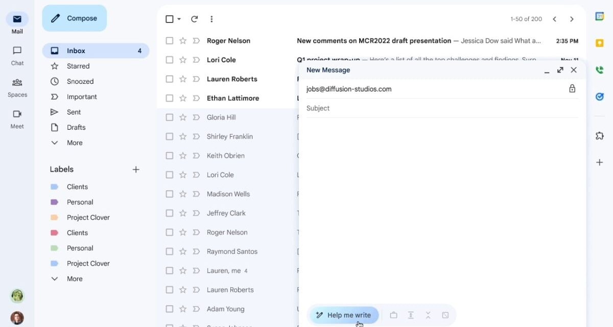 Gmail: Google is reportedly adding an AI voice feature