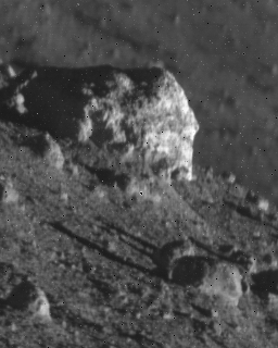 SLIM zooming in on a lunar rock