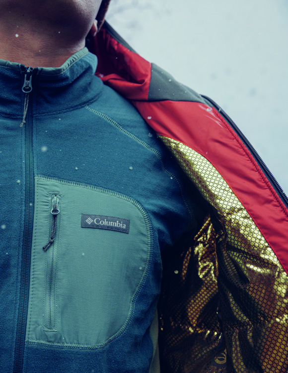 Showing insulation in coat lining