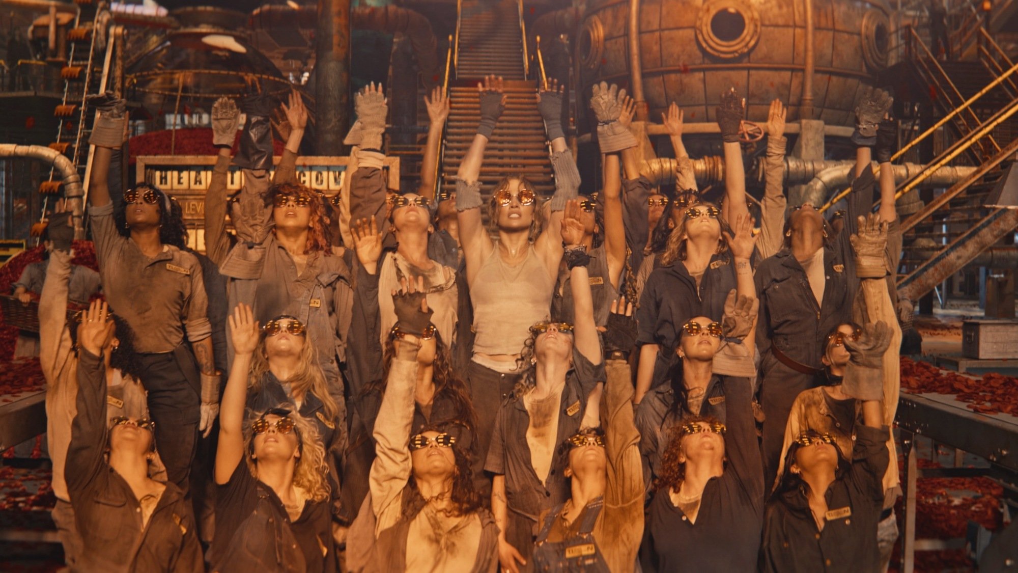 Jennifer Lopez dances in a factory in "This Is Me... Now."