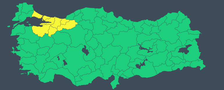 Meteorolojiden yeni hava durumu raporu: İstanbul dahil 8 kente sarı kodlu uyarı Hava bir anda buz kesti: Kuvvetli yağış geliyor