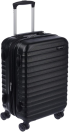 a black suitcase on a white background