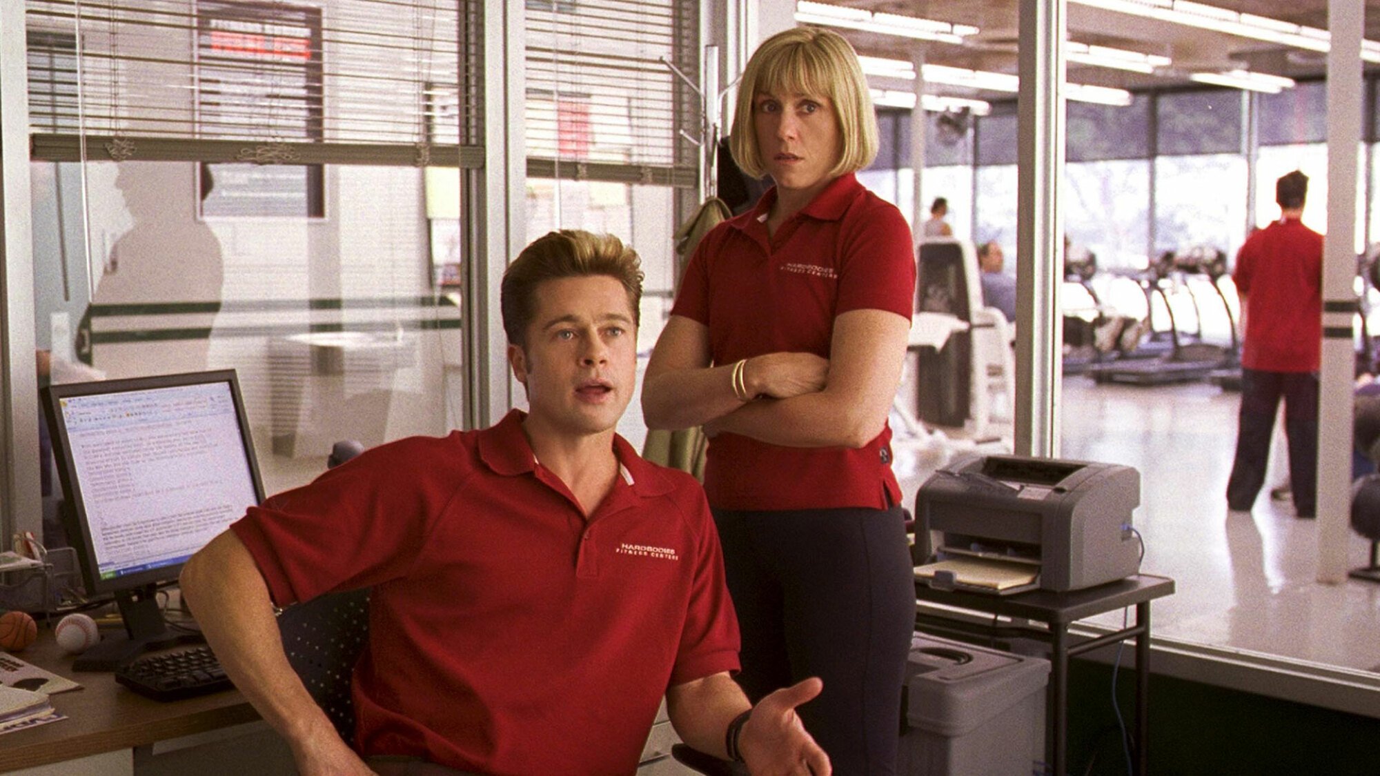 Brad Pitt and Frances McDormand in "Burn After Reading".