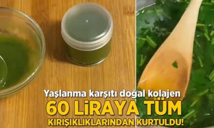 60 liraya kırışıklıklardan kurtuldu! Adeta yaşlanma karşıtı doğal kolajen