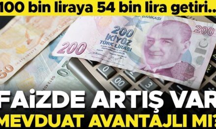 Mevduat faizlerinde artış var! 100 bin liraya 54 bin lira getiri… Mevduat yatırımı avantajlı mı?