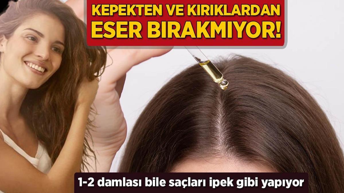Kepekten ve kırıklardan eser bırakmıyor! 1-2 damlası bile saçları ipek gibi yapıyor