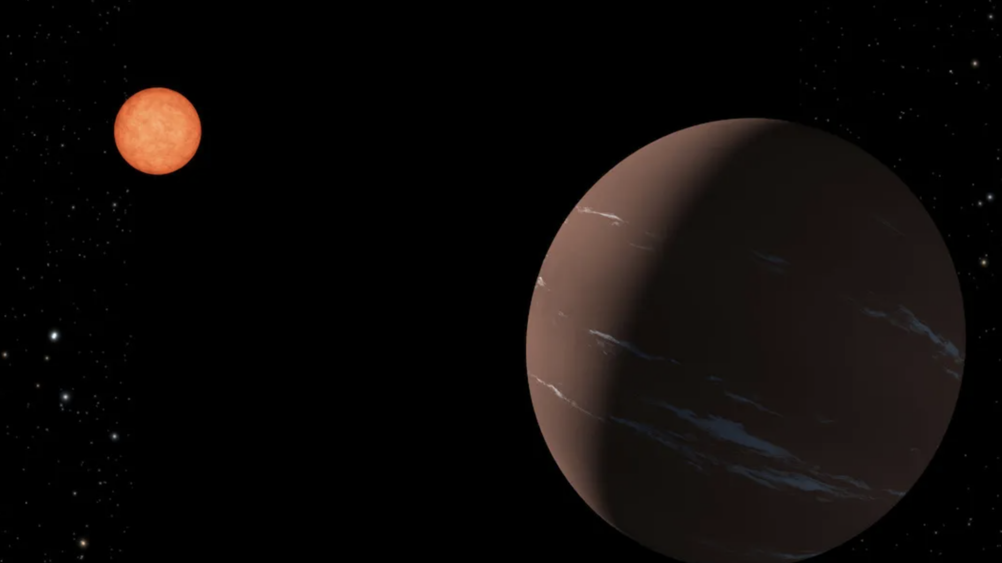 An artist's conception of the super-Earth TOI-715 b.