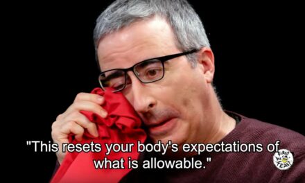 John Oliver’s ‘Hot Ones’ episode reduces him to a pool of tears and regret