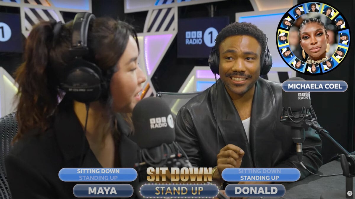 Donald Glover and Maya Erskine surprise call famous friends on radio