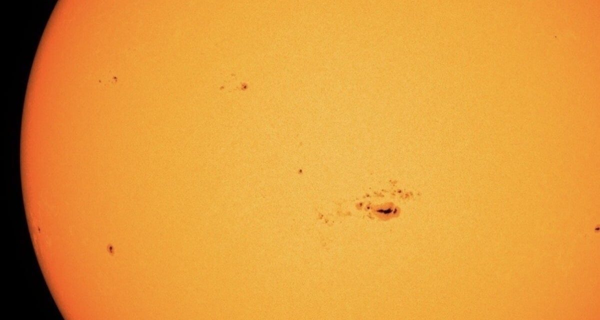 NASA captured this enormous sunspot group in images