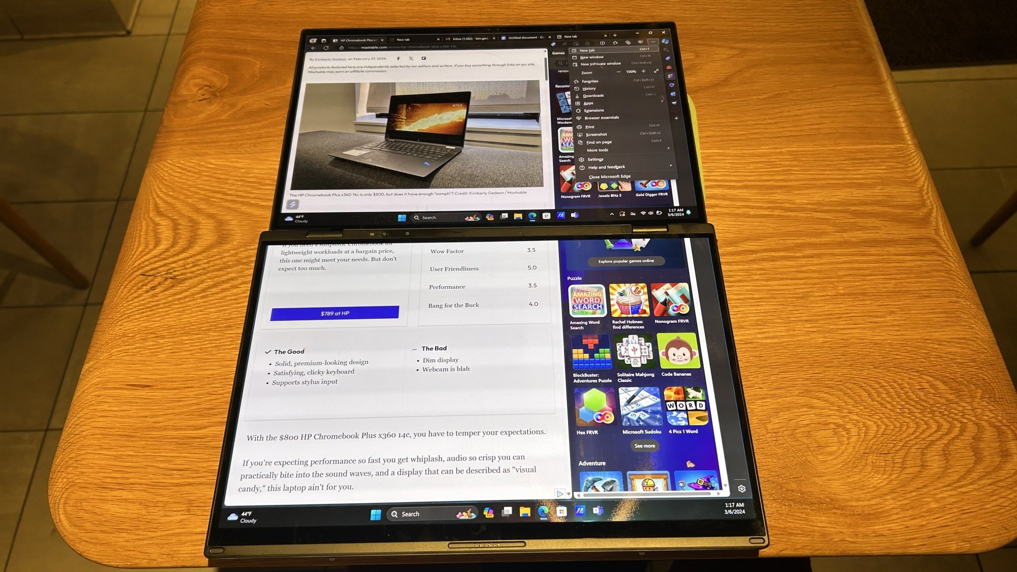 Asus Zenbook Duo sharing mode