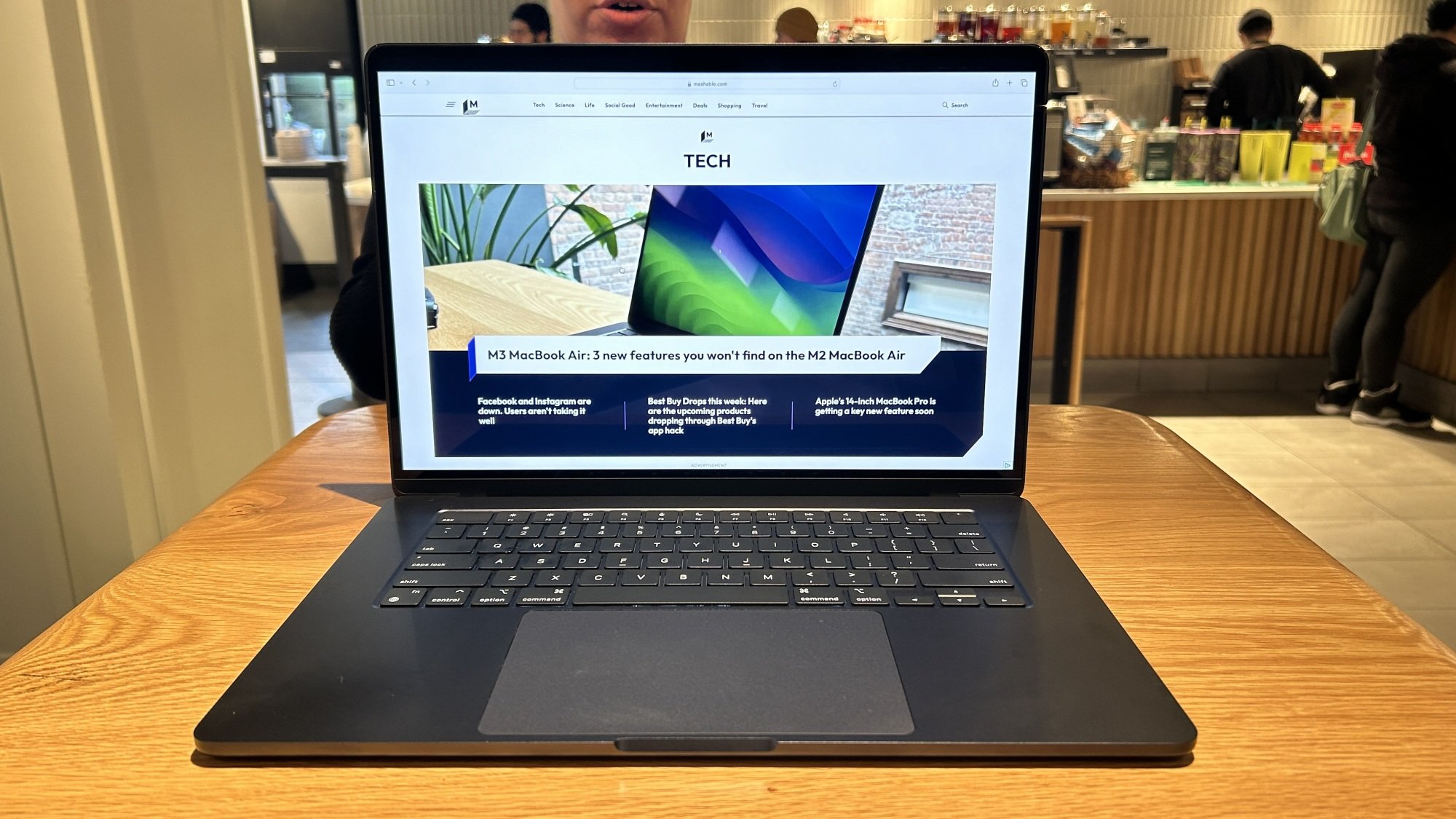 15-inch M3 MacBook Air on a table