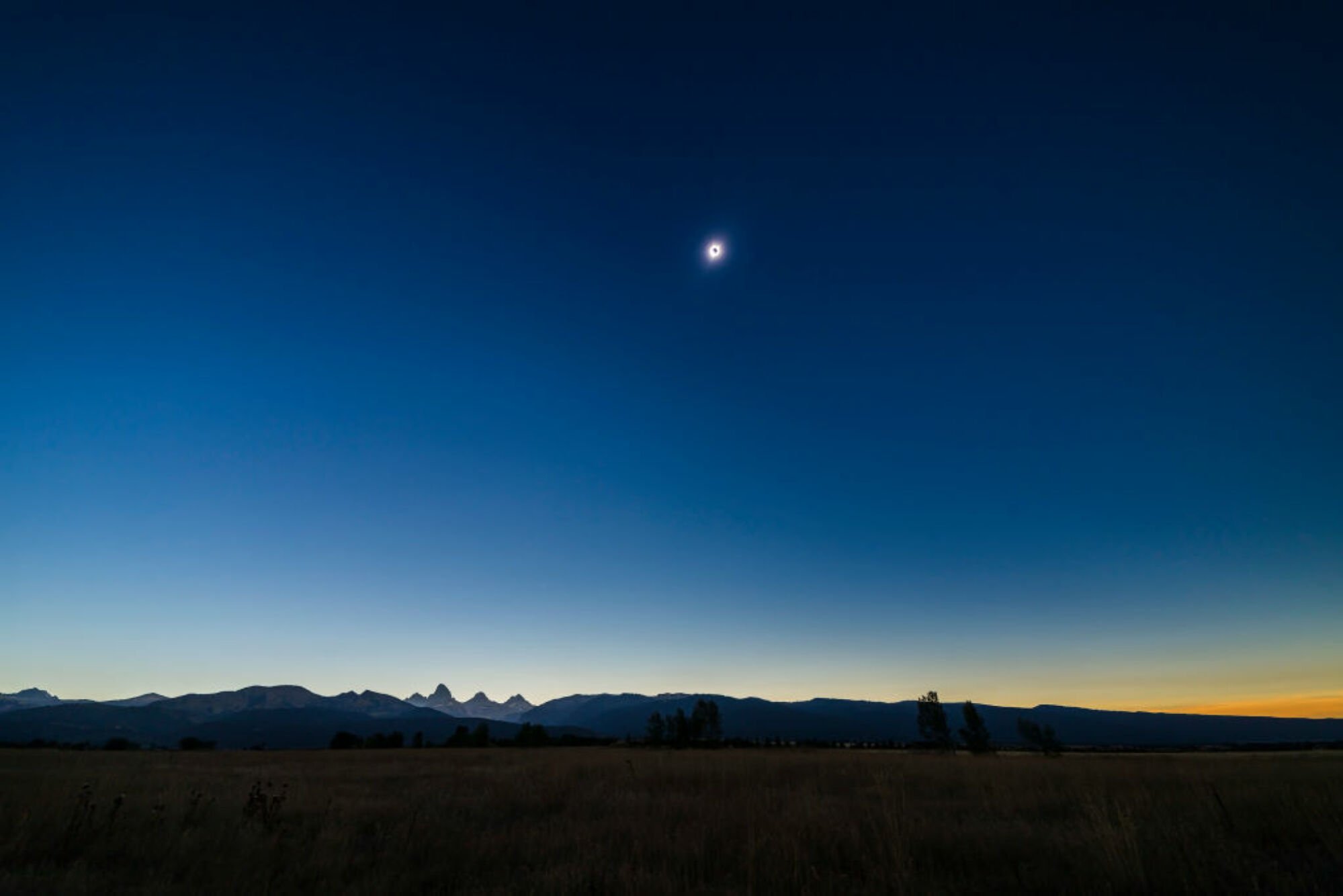 The moon blotting out the sun