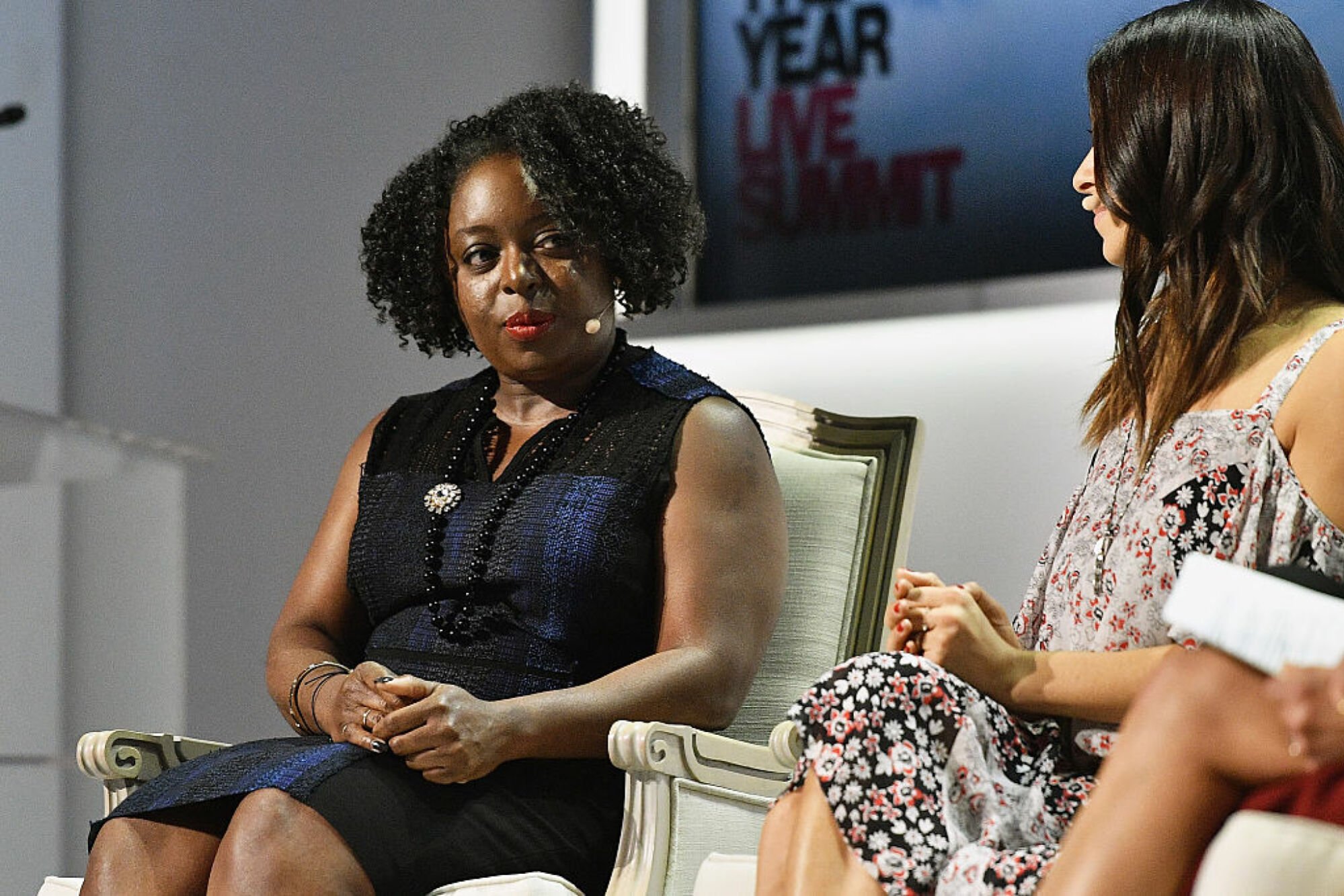 Kimberly Bryant (l), CEO Black Girls Code, sits next to designer Rebecca Minkoff attend Glamour Women Of The Year 2016 LIVE Summit at NeueHouse Hollywood on November 14, 2016 in Los Angeles, California.