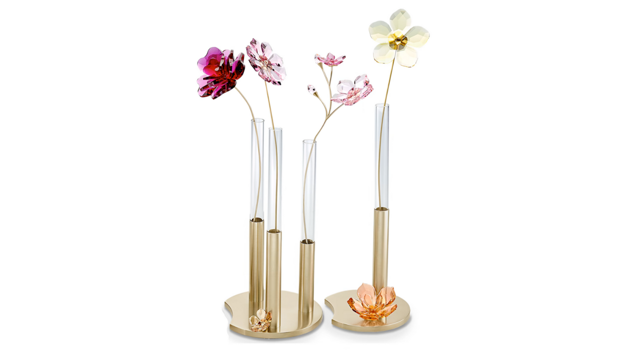 Crystal flowers from Swarovski.