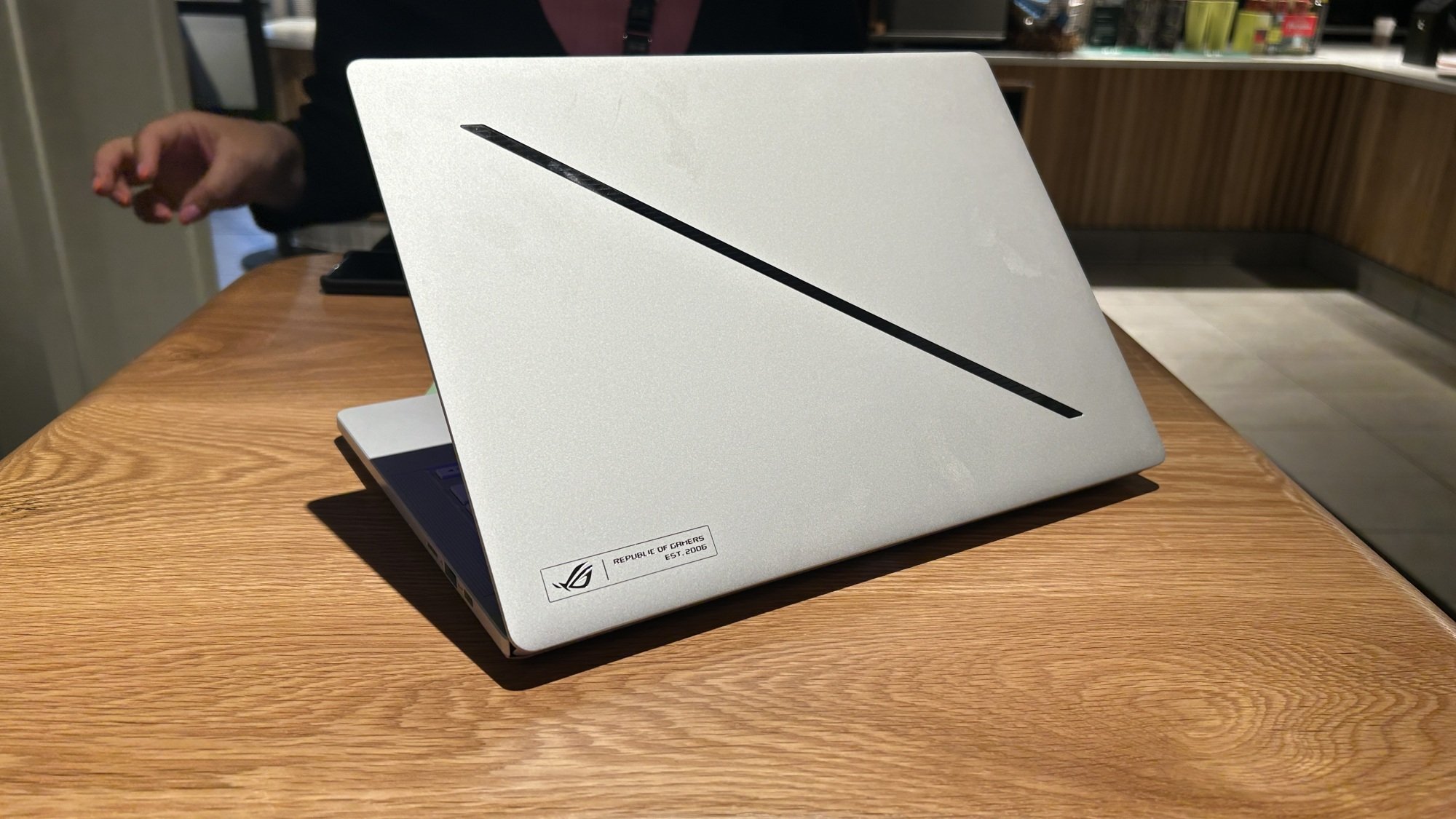 Asus ROG Zephyrus G14 on a table