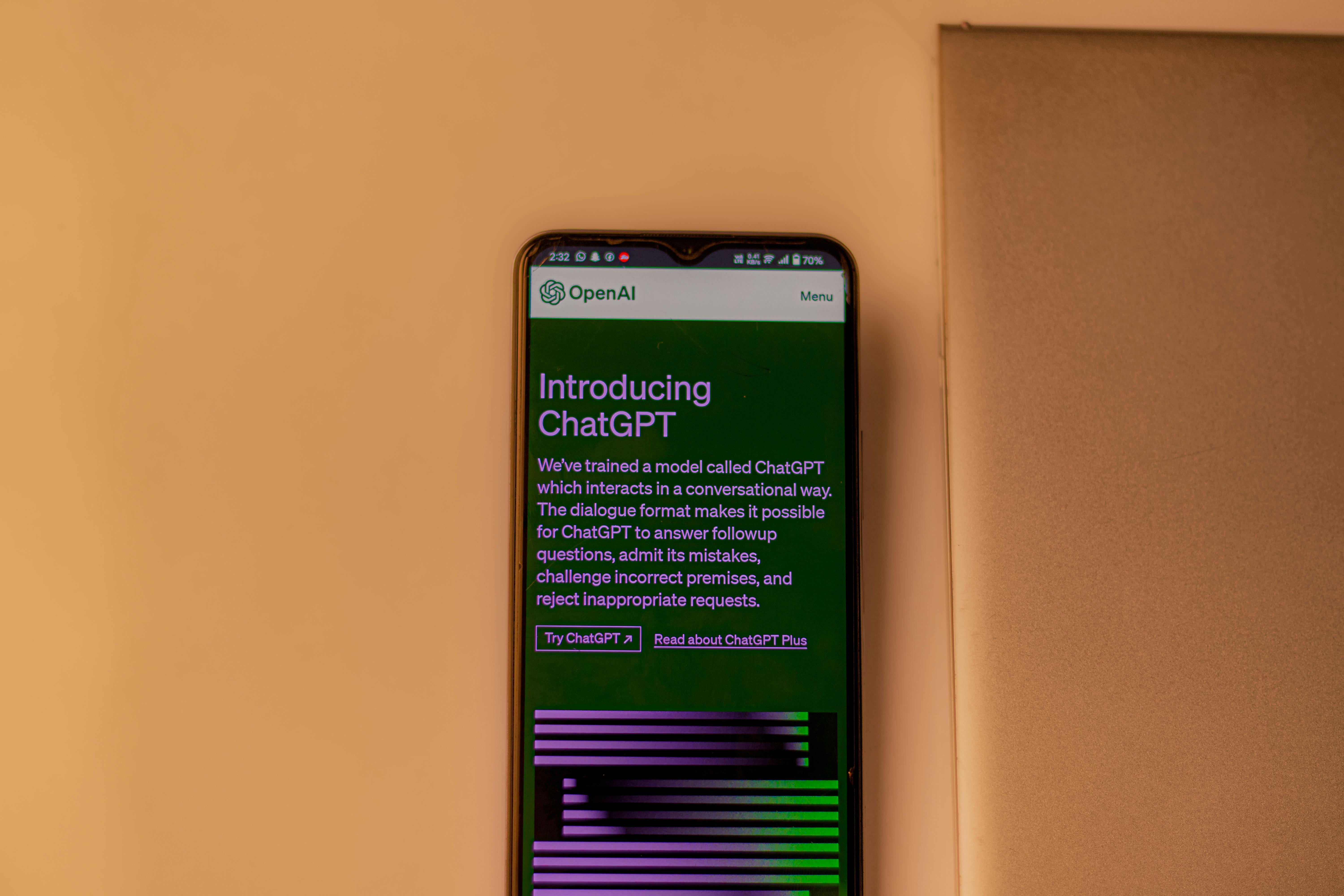 ChatGPT on phone