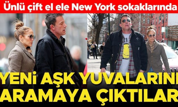 Ünlü çift el ele sokaklarda… Yeni aşk yuvalarını arıyorlar