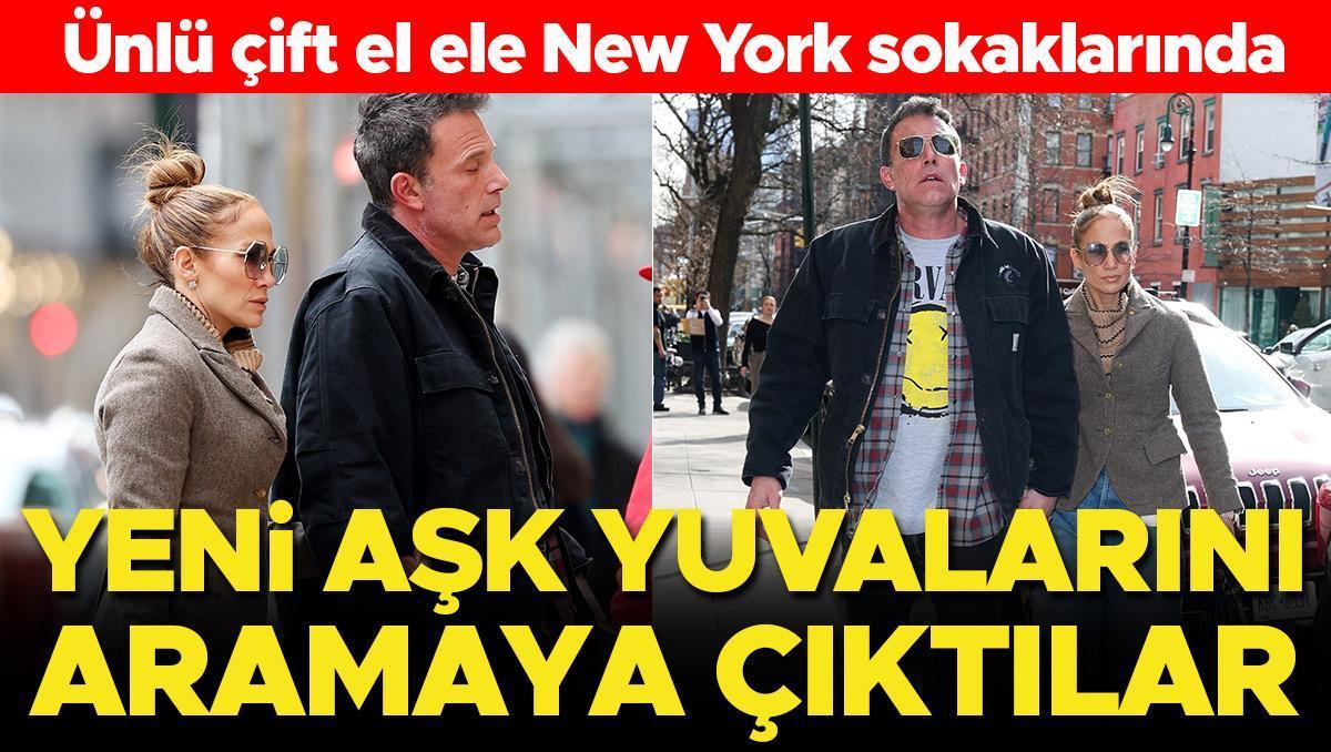 Ünlü çift el ele sokaklarda… Yeni aşk yuvalarını arıyorlar