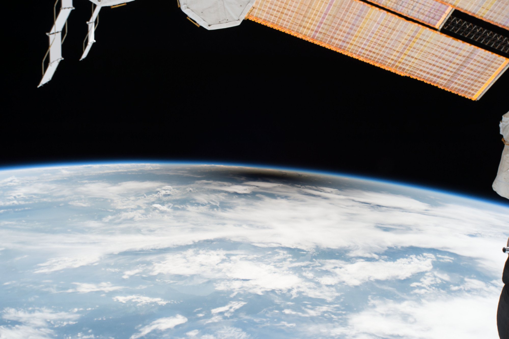 The 2017 total solar eclipse as viewed from the space station.