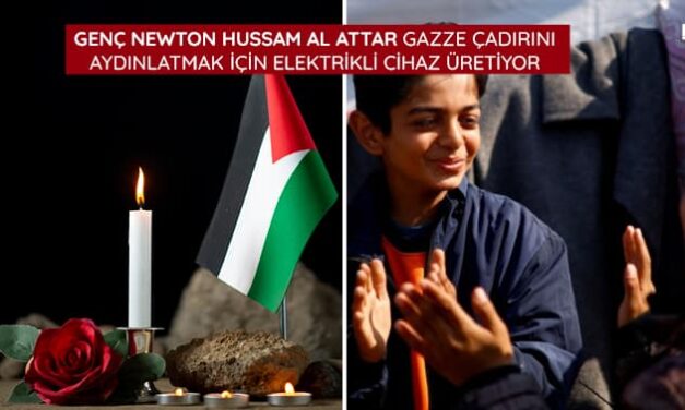 Genç Newton Hussam Al Attar Gazze Çadırını Aydınlatmak İçin Elektrikli Cihaz Üretiyor